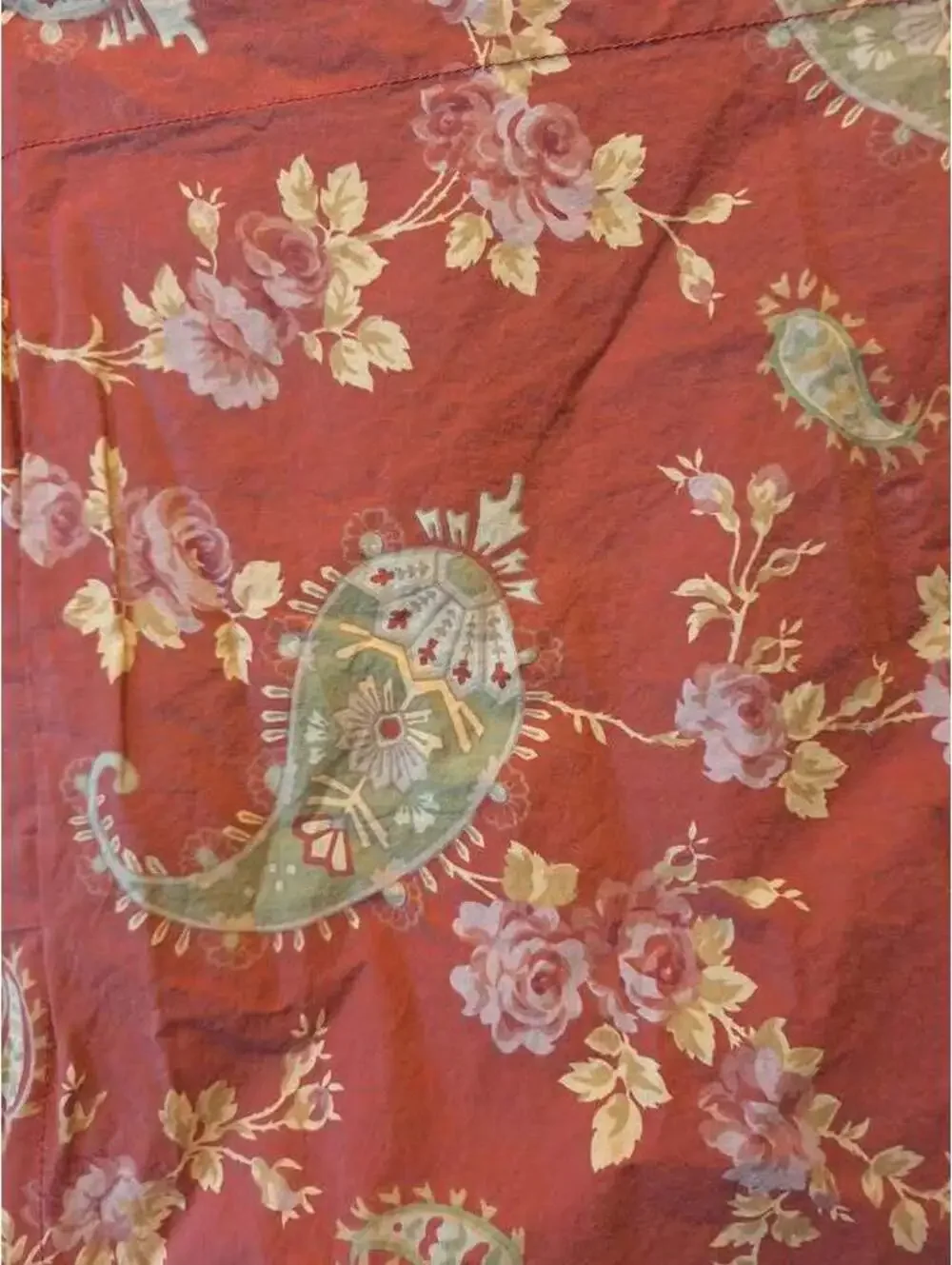 Pottery Barn pillow shams, cotton, paisley and roses, Standard decorative. Two!